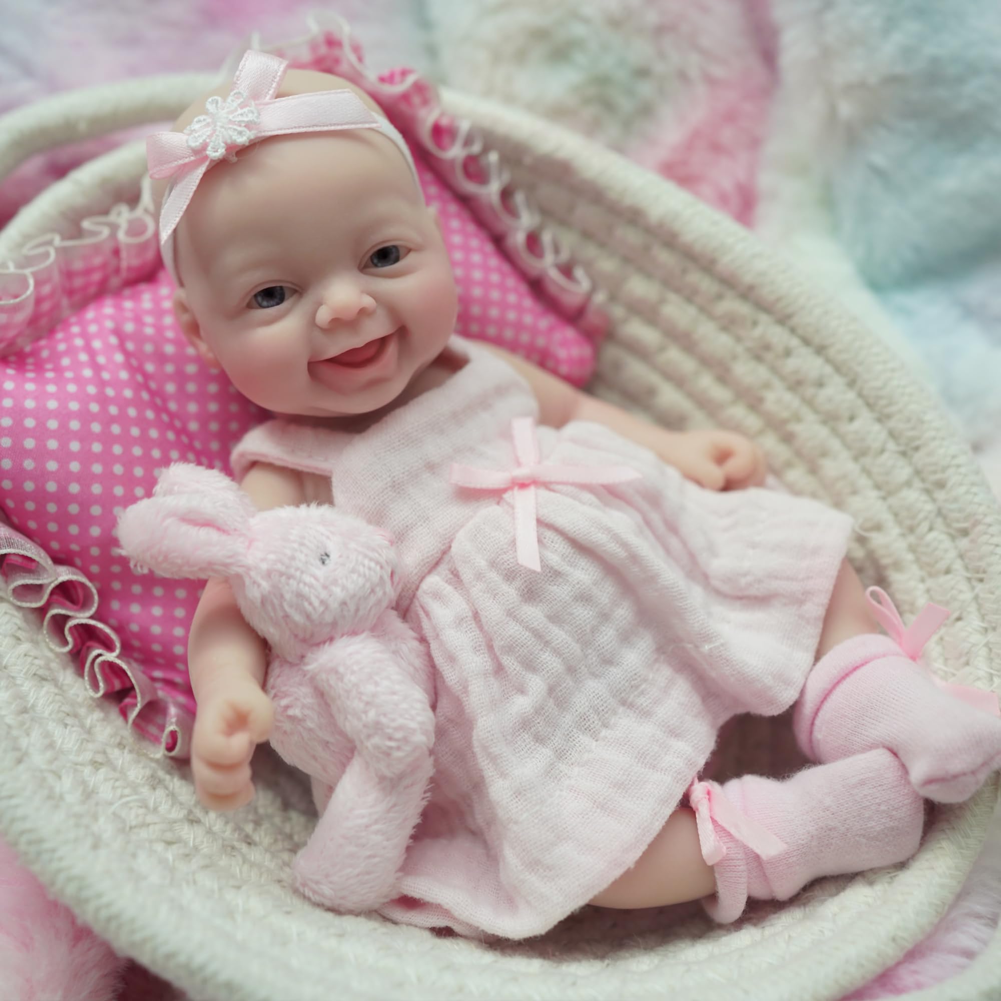 Reborn Baby Doll Silicone Realistic - 7-дюймовая миниатюрная силиконовая кукла реборн в