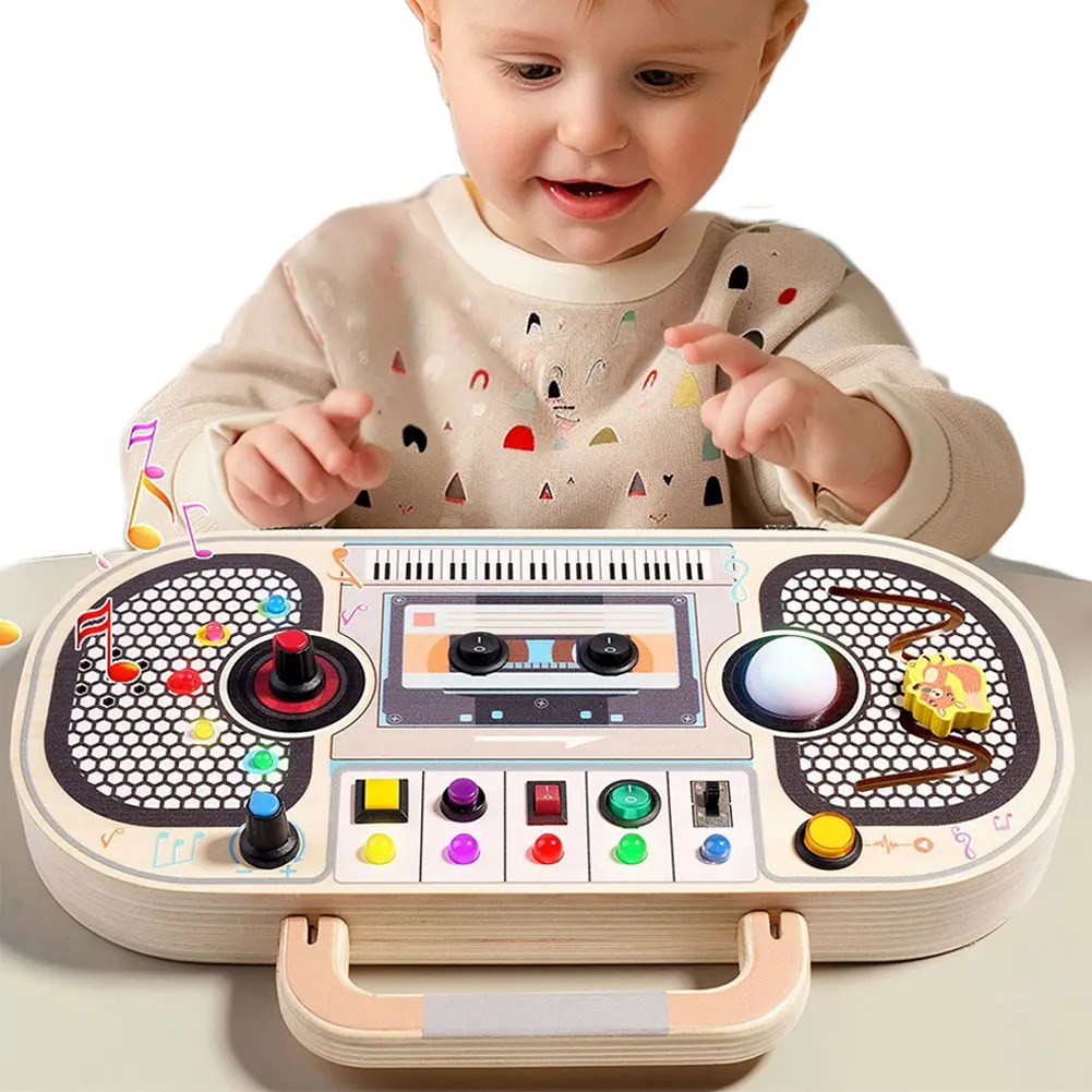 Montessori Wooden Busy Board Toddler - Игрушки Монтессори для малышей, детская деревянная