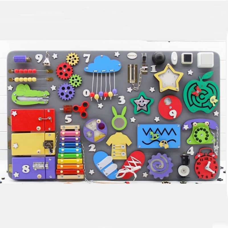Montessori Wooden Busy Board Toddler - Занятая доска «сделай сам» Монтессори игрушки