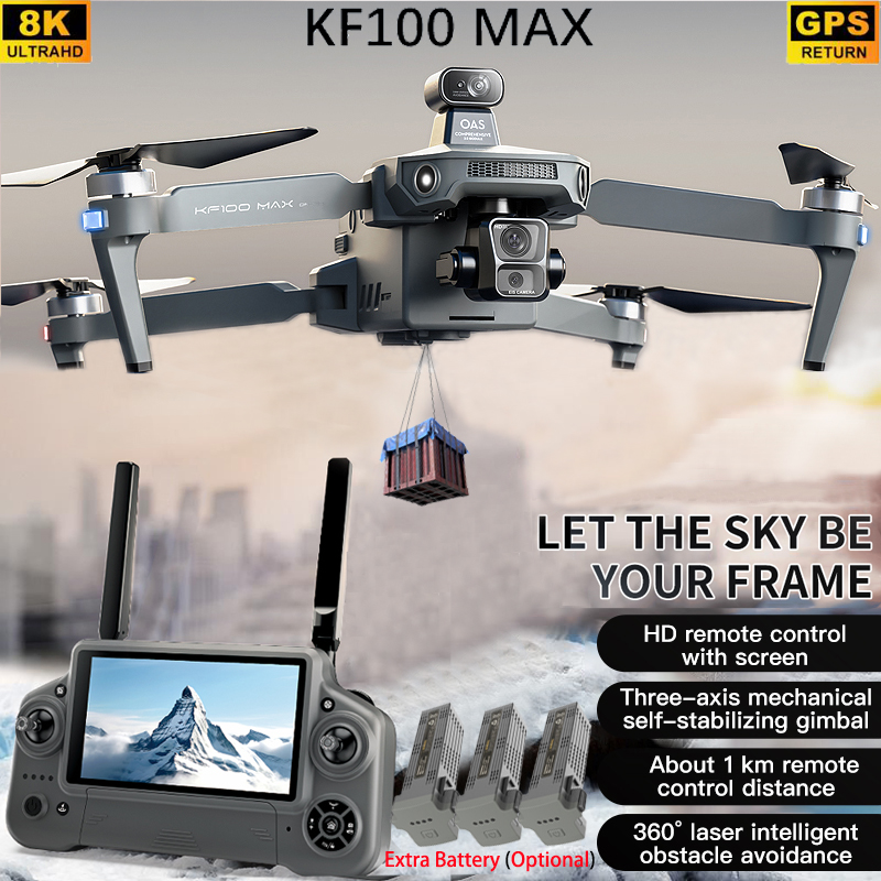 Fpv Brushless Rc Drone 4K - KF100 MAX GPS Дрон 4K Камера