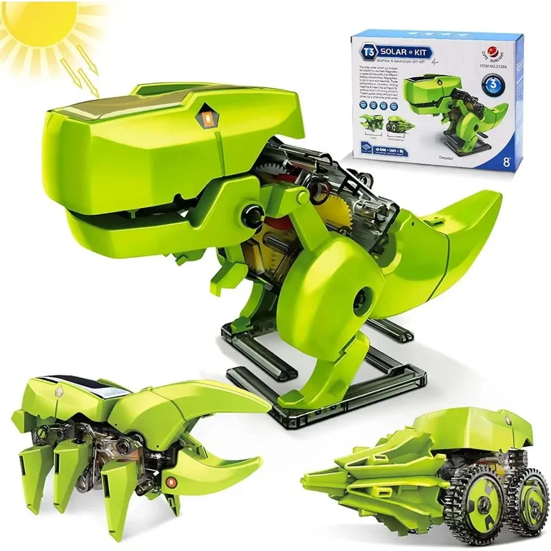 Stem Solar Robot Kit For Kids - Набор для сборки солнечного робота 3-в-1,