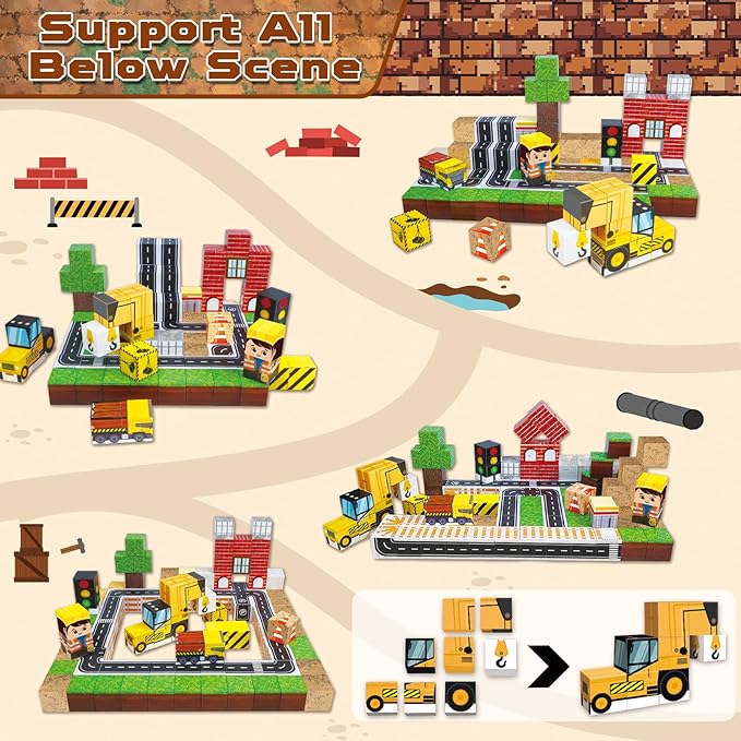 100 шт. магнитные блоки, магни – обзор и цена Magnetic Building Tiles Set 100Pcs