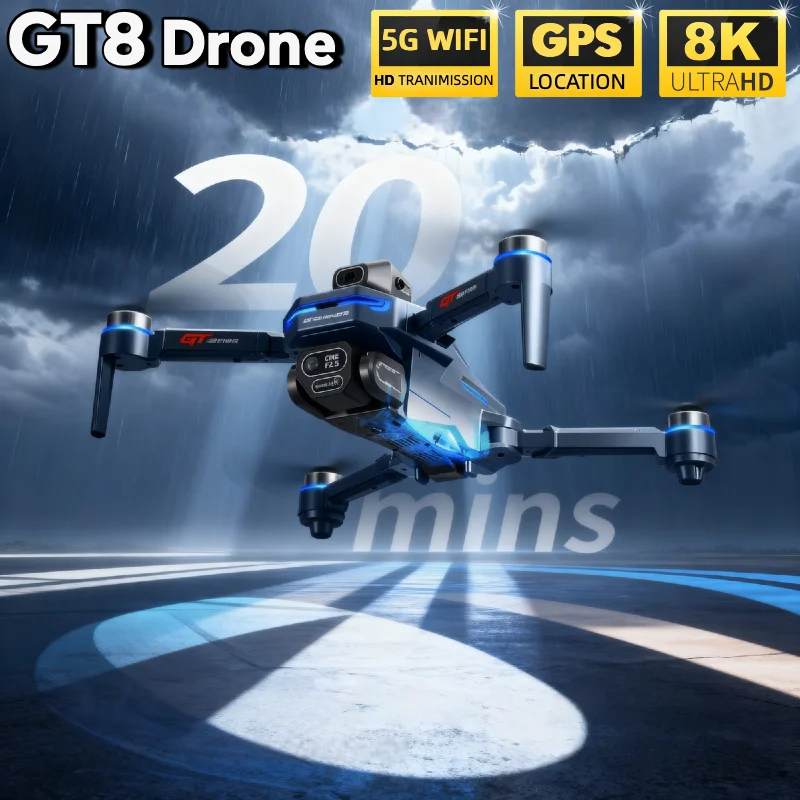 ГОРЯЧИЙ Для LSRC GT8 Дрон 4K П – обзор и цена Fpv Brushless Rc Drone 4K