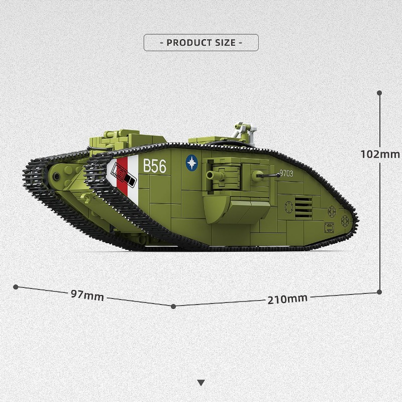 900 деталей, тяжелый танк Перв – обзор и цена Lego Compatible Military Tank