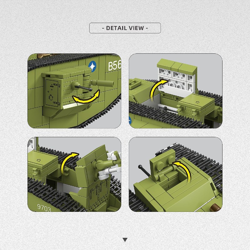 900 деталей, тяжелый танк Перв – обзор и цена Lego Compatible Military Tank