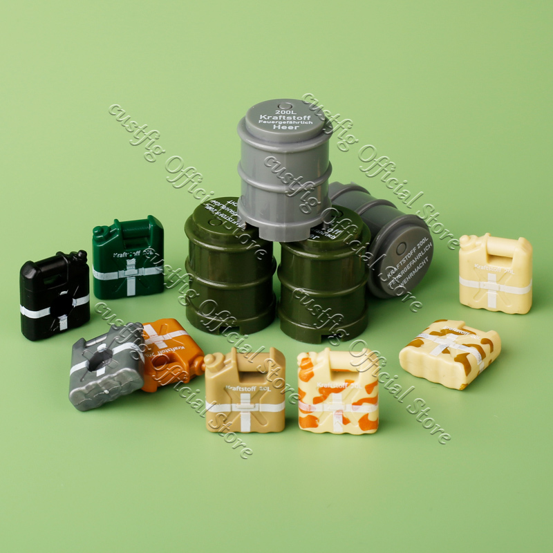 WW2 Военный масляный барабан Т – обзор и цена Lego Compatible Military Tank