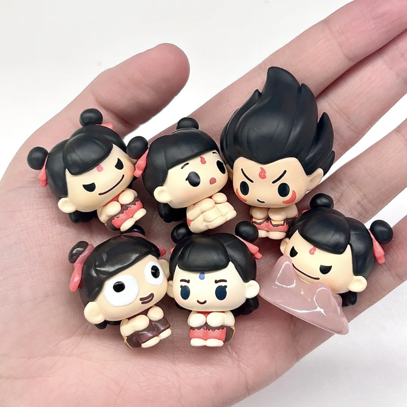 Ne Zha 2 Sit In A Row Series с – обзор и цена Anime Action Figure Blind Box