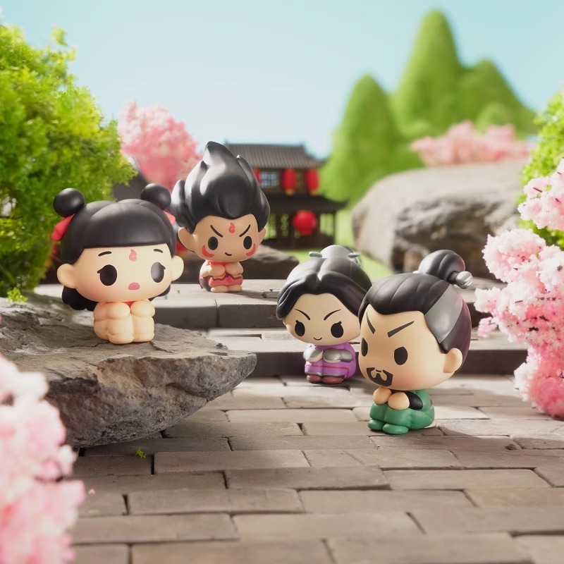 Ne Zha 2 Sit In A Row Series с – обзор и цена Anime Action Figure Blind Box