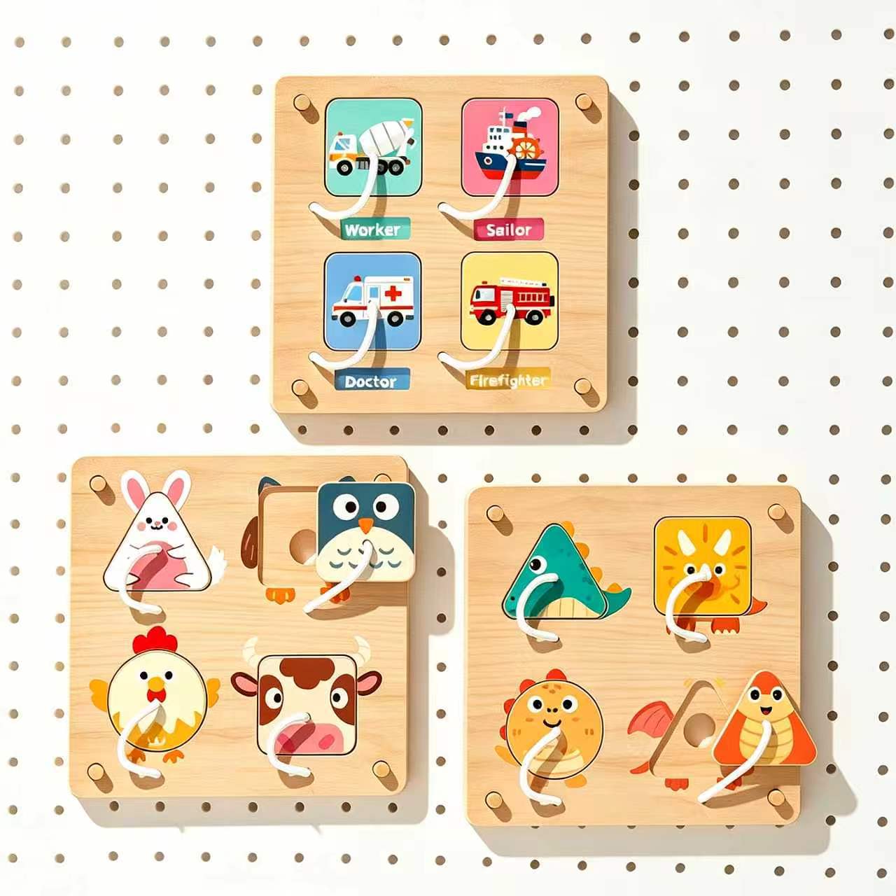 Деревянная развивающая доска М – обзор и цена Montessori Wooden Busy Board Toddler