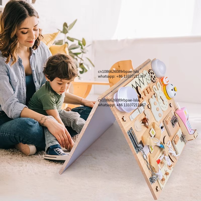 Деревянная сенсорная развивающ – обзор и цена Montessori Wooden Busy Board Toddler
